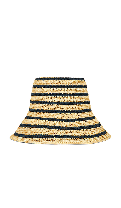 Janessa Leone Harbor Bucket Hat in Neutral. L. Also in