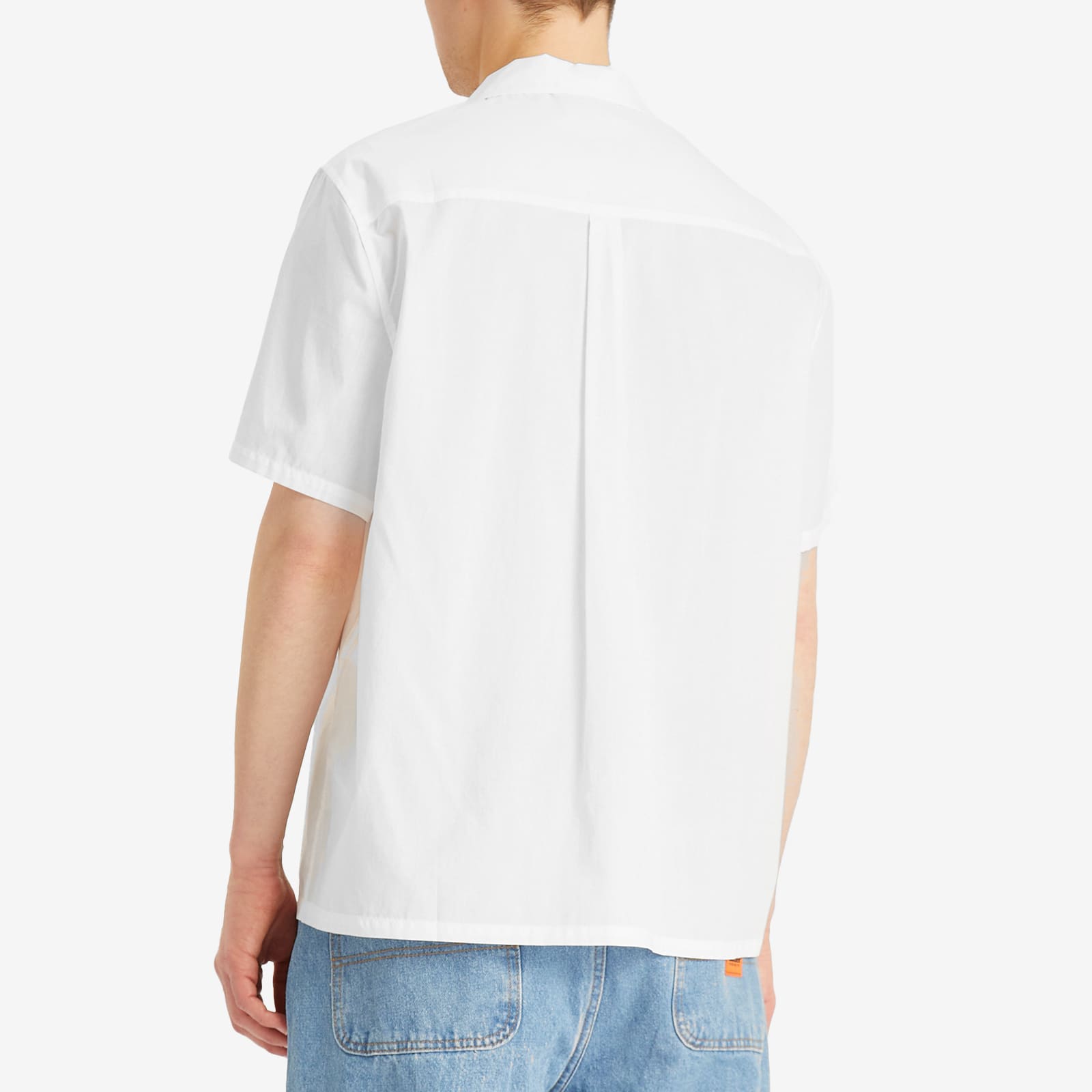 Late Checkout Men's Short Sleeve Shirt in White