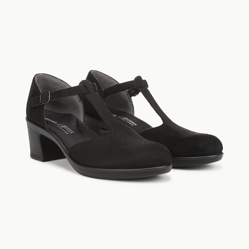 For Lady Pump Shoes Black Stretch Fabric