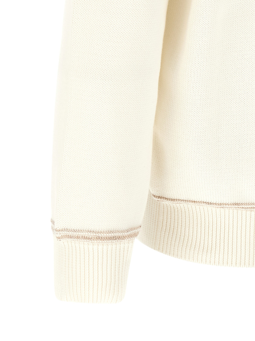 Beige Jacquard Shawl Neck Cardigan
