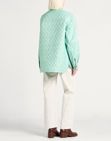 Woman Puffer Light green Size 4 Polyester