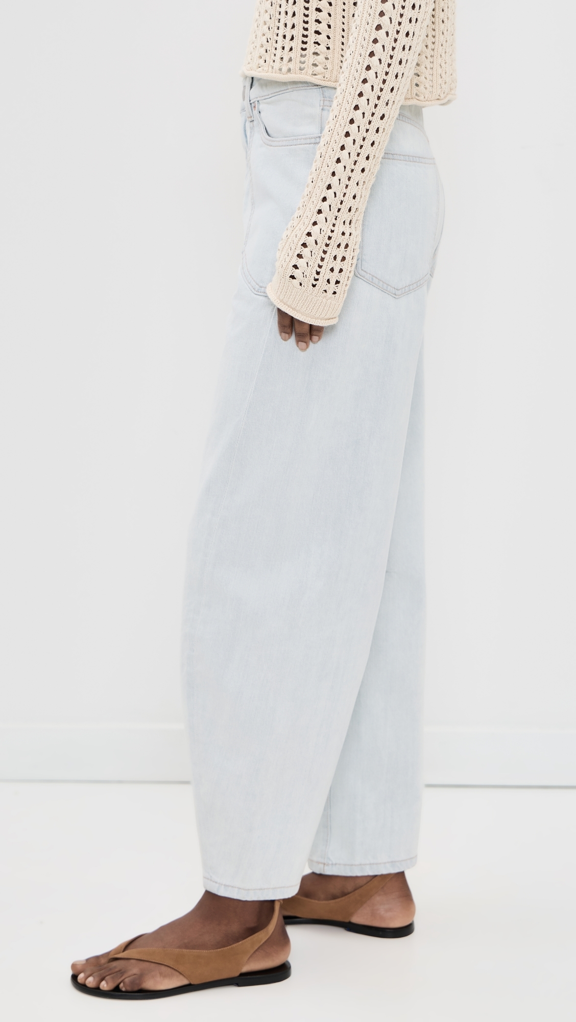 Miro High Rise Barrel Jeans Saltstone