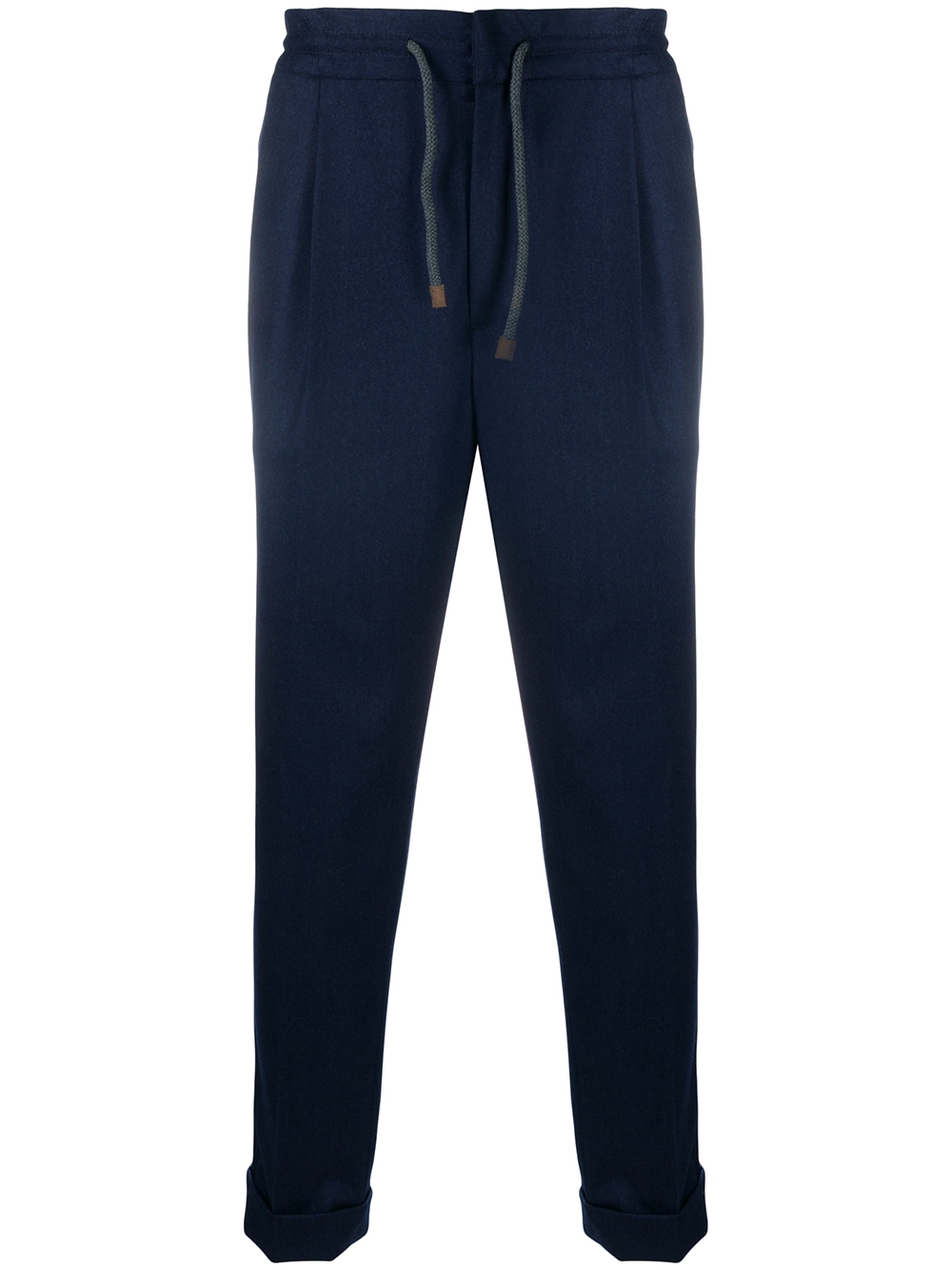 Cropped drawstring trousers - Blue