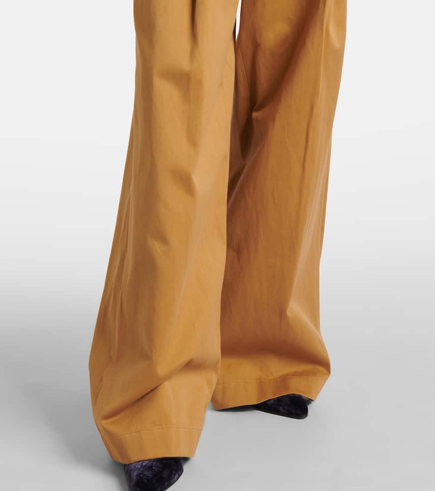 Cotton wide-leg pants
