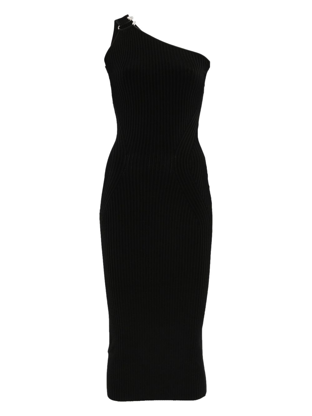 Ribbed midi dress - Blue
