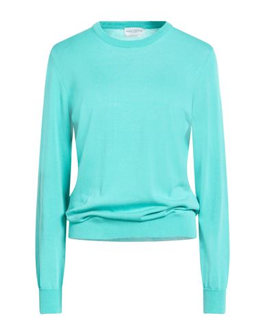Woman Sweater Turquoise Size 10 Silk, Cotton
