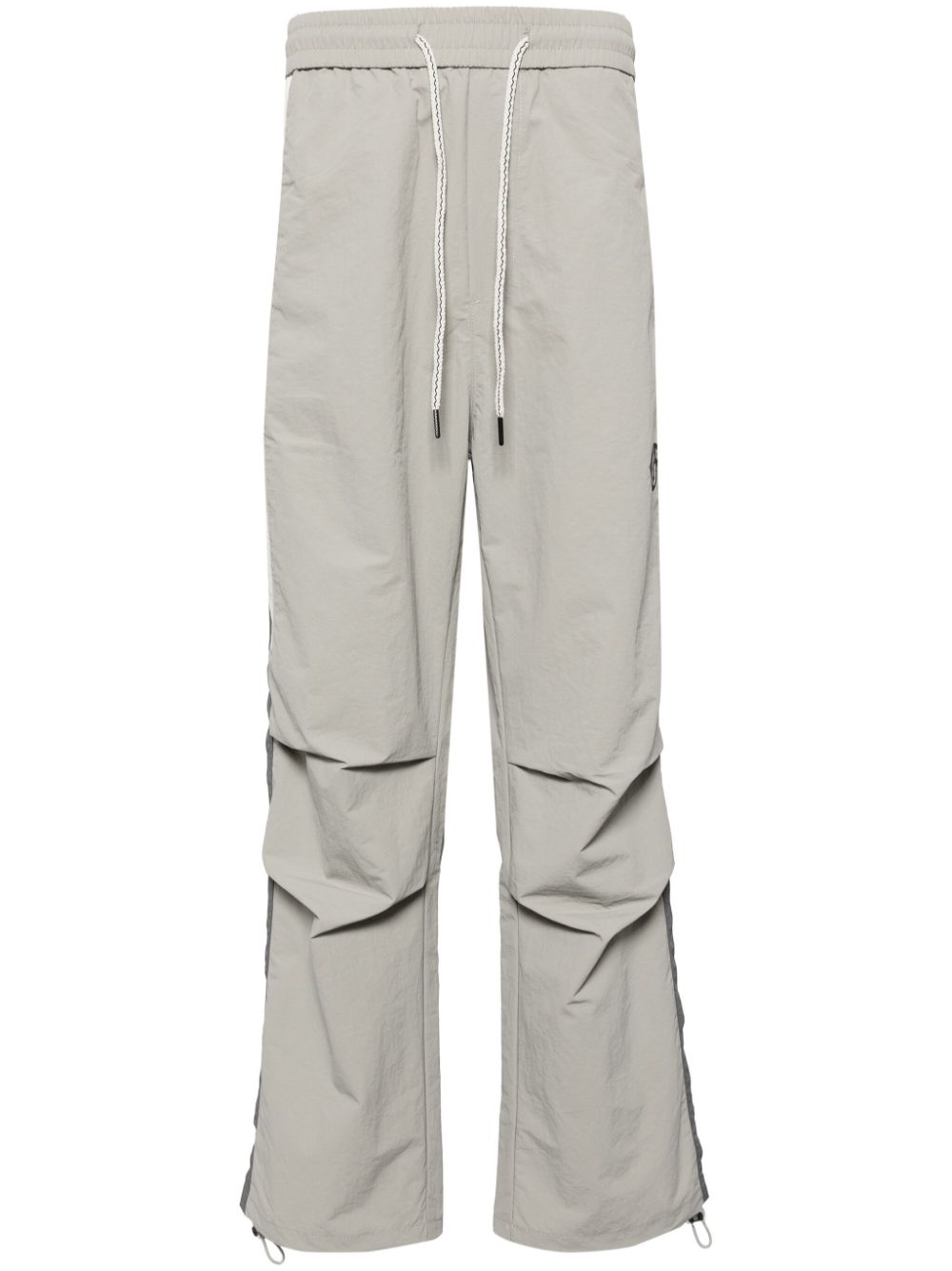 Logo print straight-leg trousers - Grey