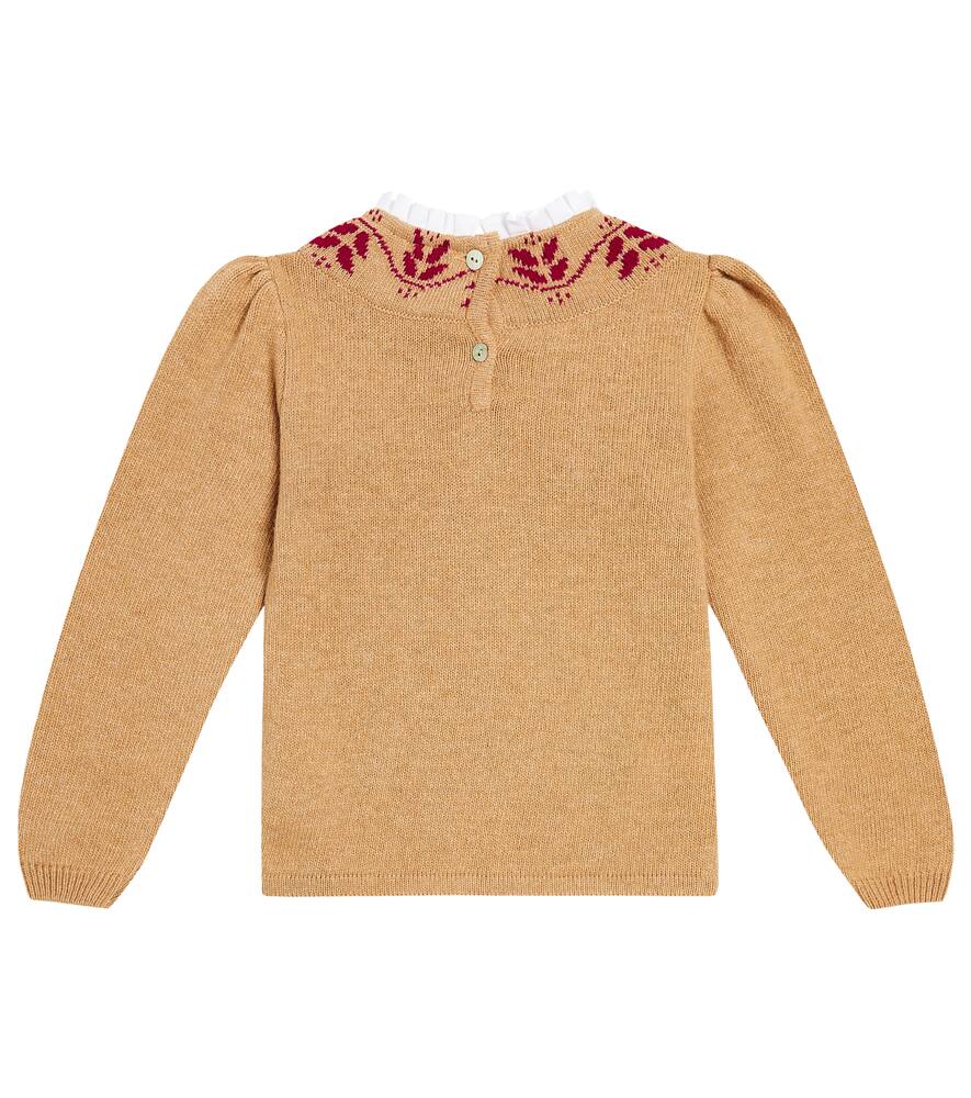 Lidia wool-blend intarsia sweater
