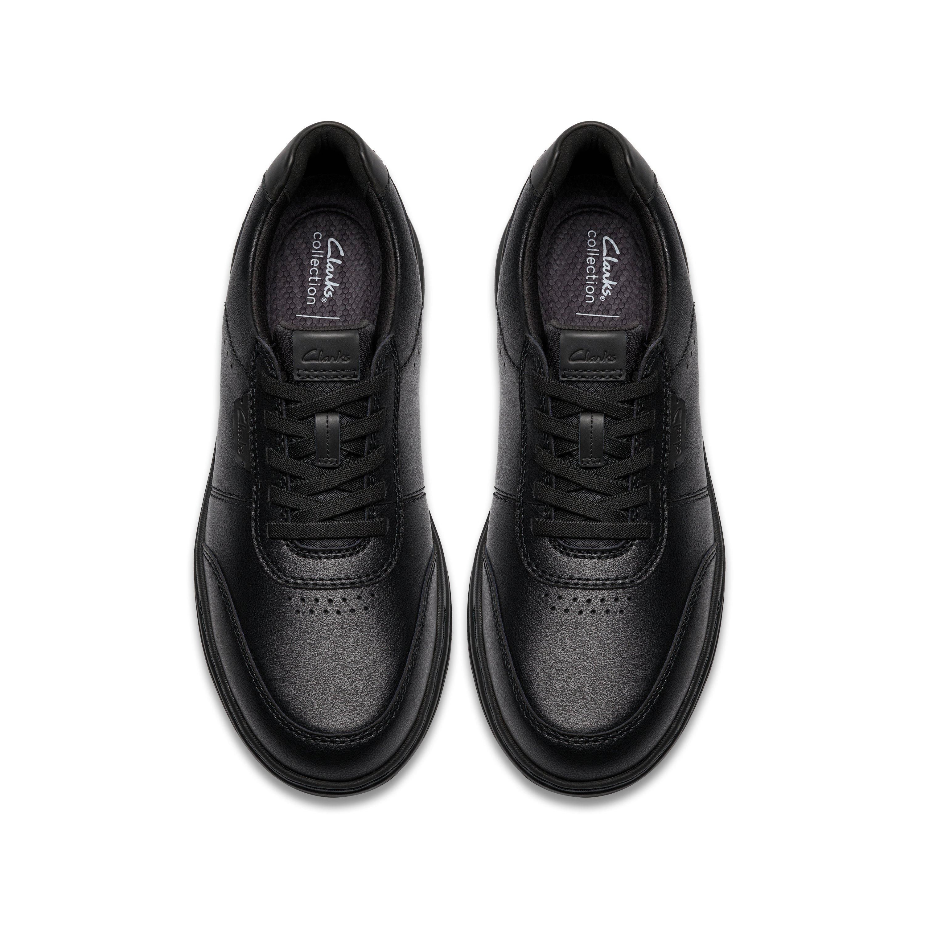 Clarks Men's Craftwell Lace Black Leather Lace Up | : 9.5/Wide Fit