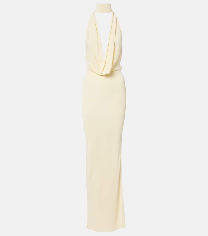 Draped jersey gown