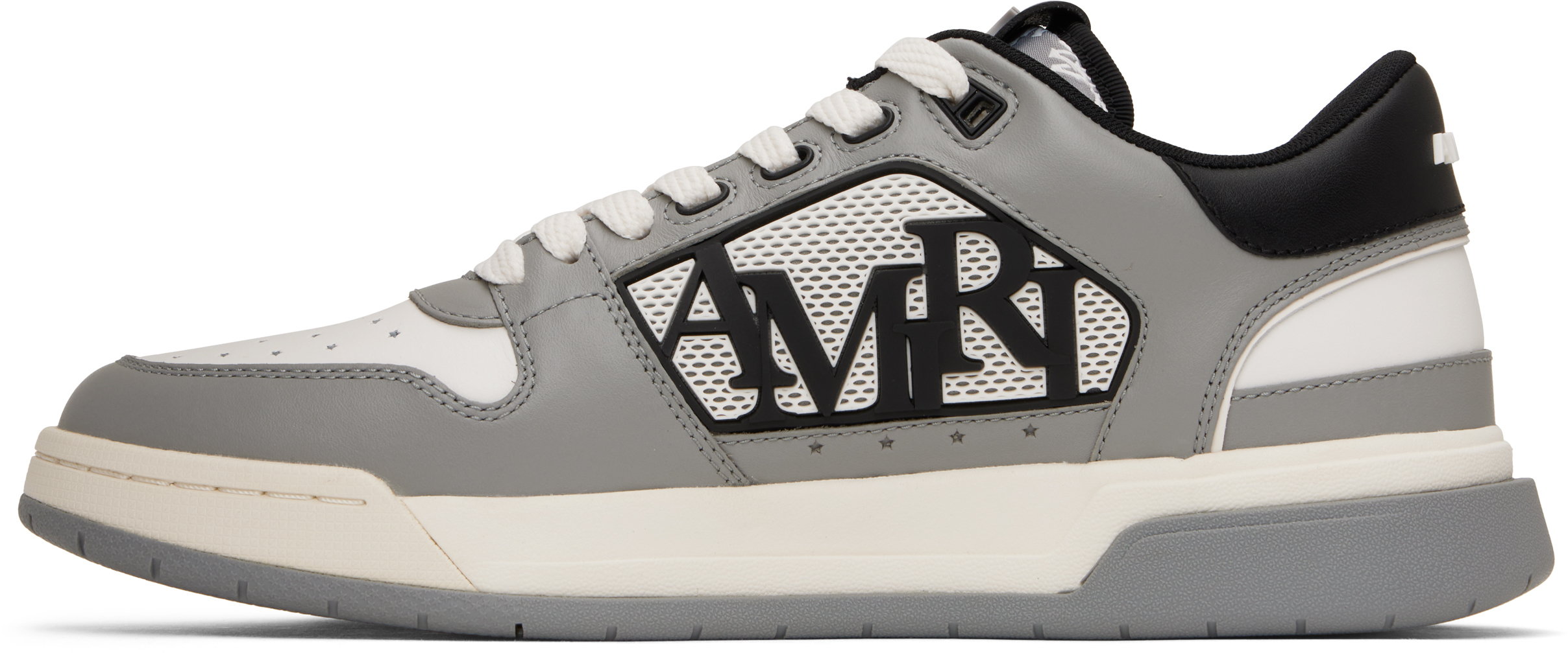 AMIRI White & Gray Classic Low Sneakers