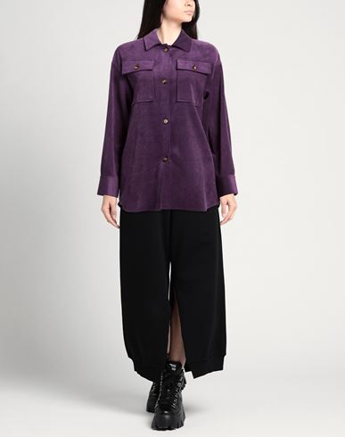 Woman Shirt Purple Size 4 Cotton, Polyester, Elastane