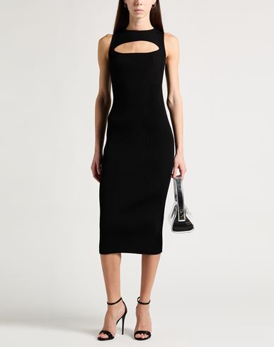 Woman Midi dress Black Size S Viscose, Polyamide, Polyester, Elastane