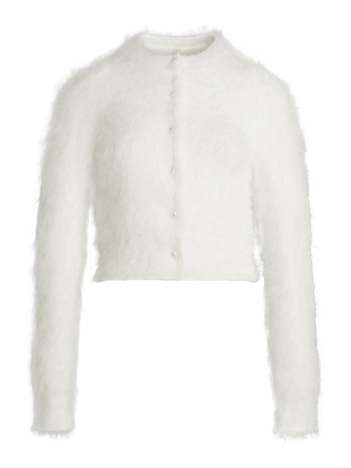 Maison Margiela Cropped Textured Cardigan