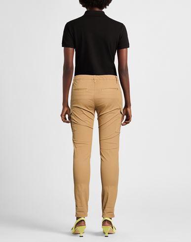 Woman Pants Sand Size 33 Cotton, Elastane