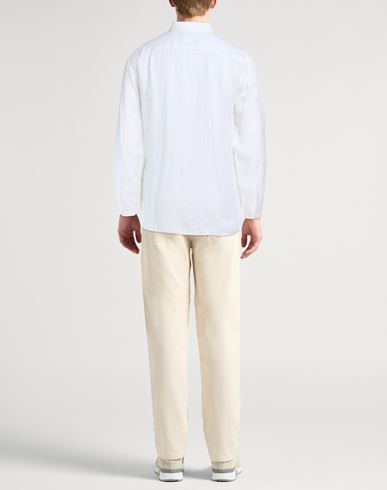 Man Shirt White Size L Linen