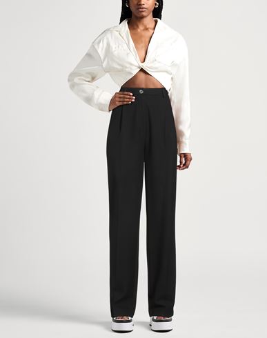 Woman Pants Black Size 6 Polyester, Viscose, Elastane