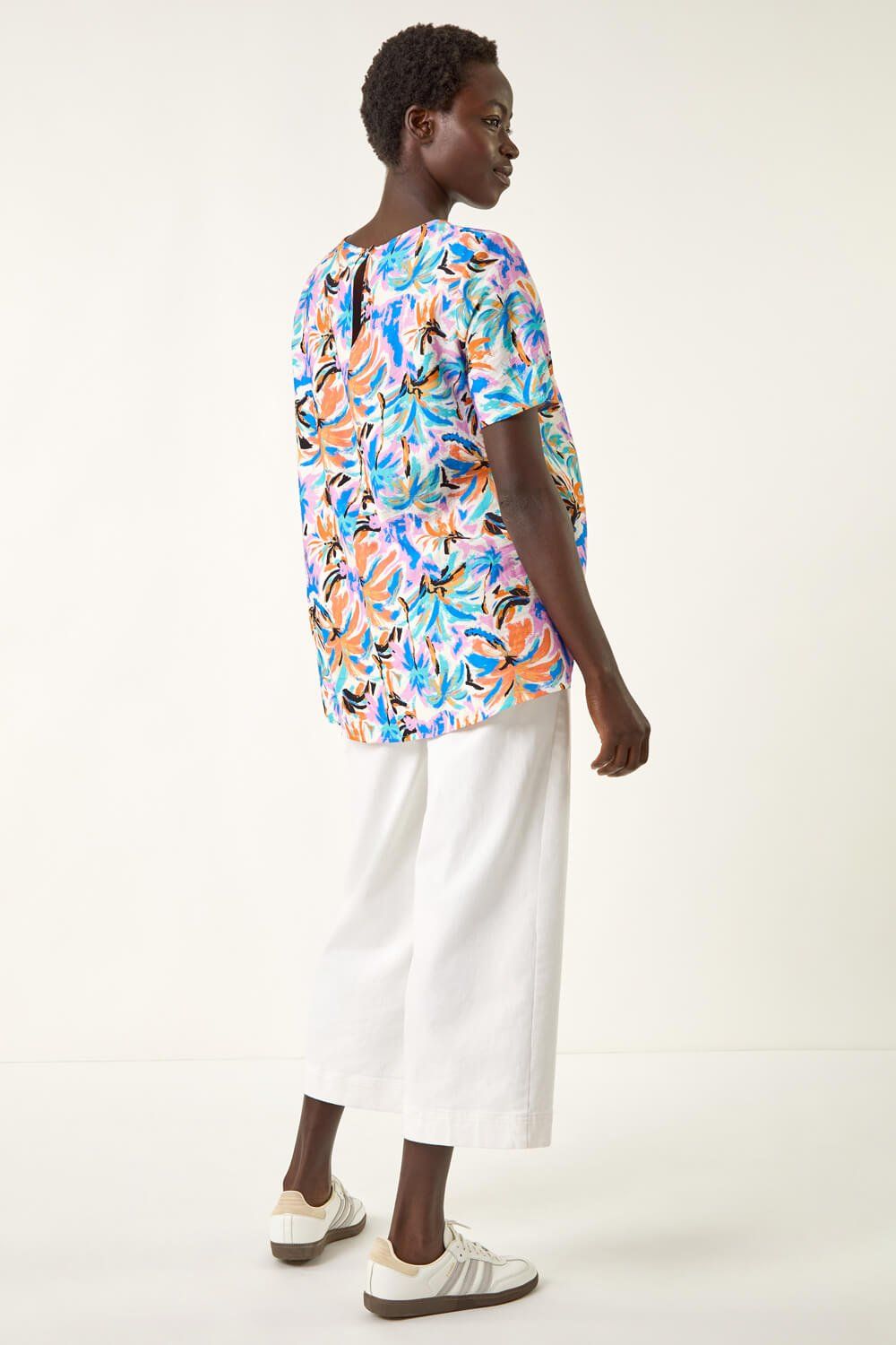 Abstract Print Tunic Top