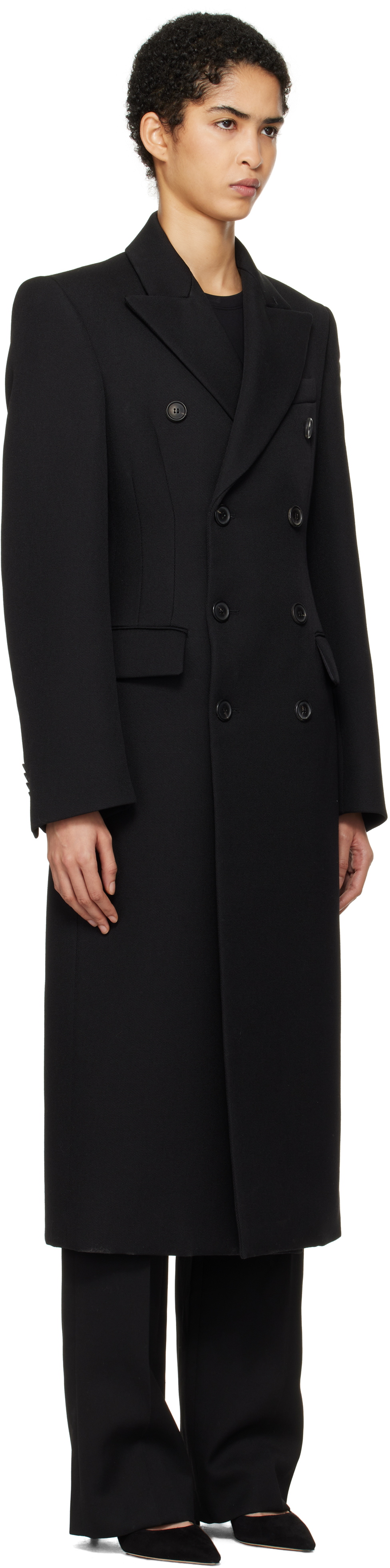 WARDROBE. NYC Black Double Breasted Coat