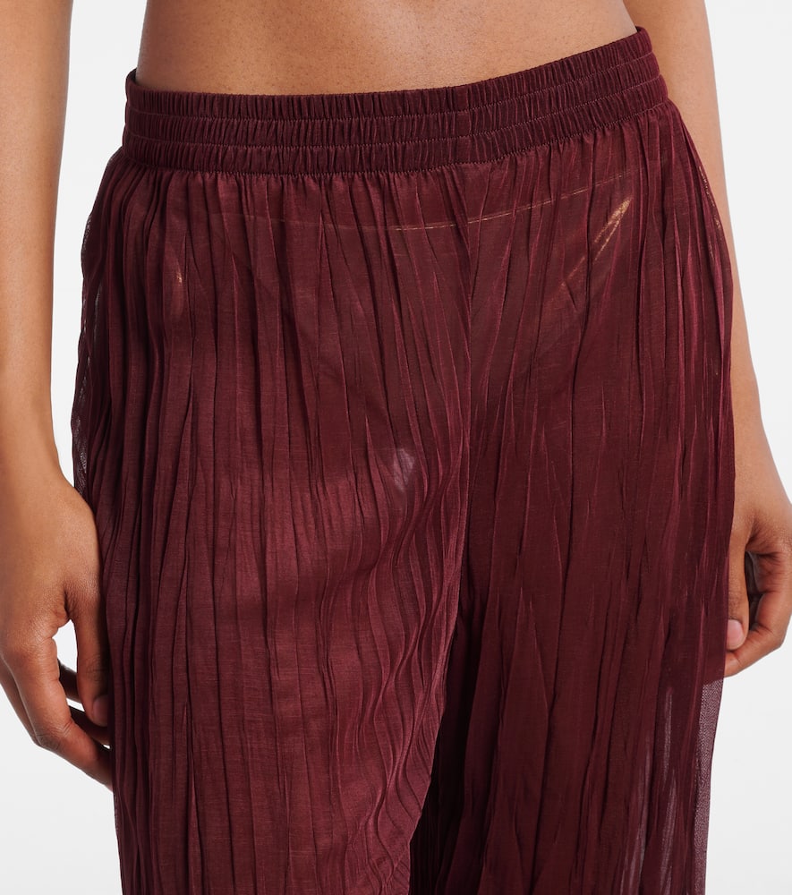 Amaya sheer wide-leg pants
