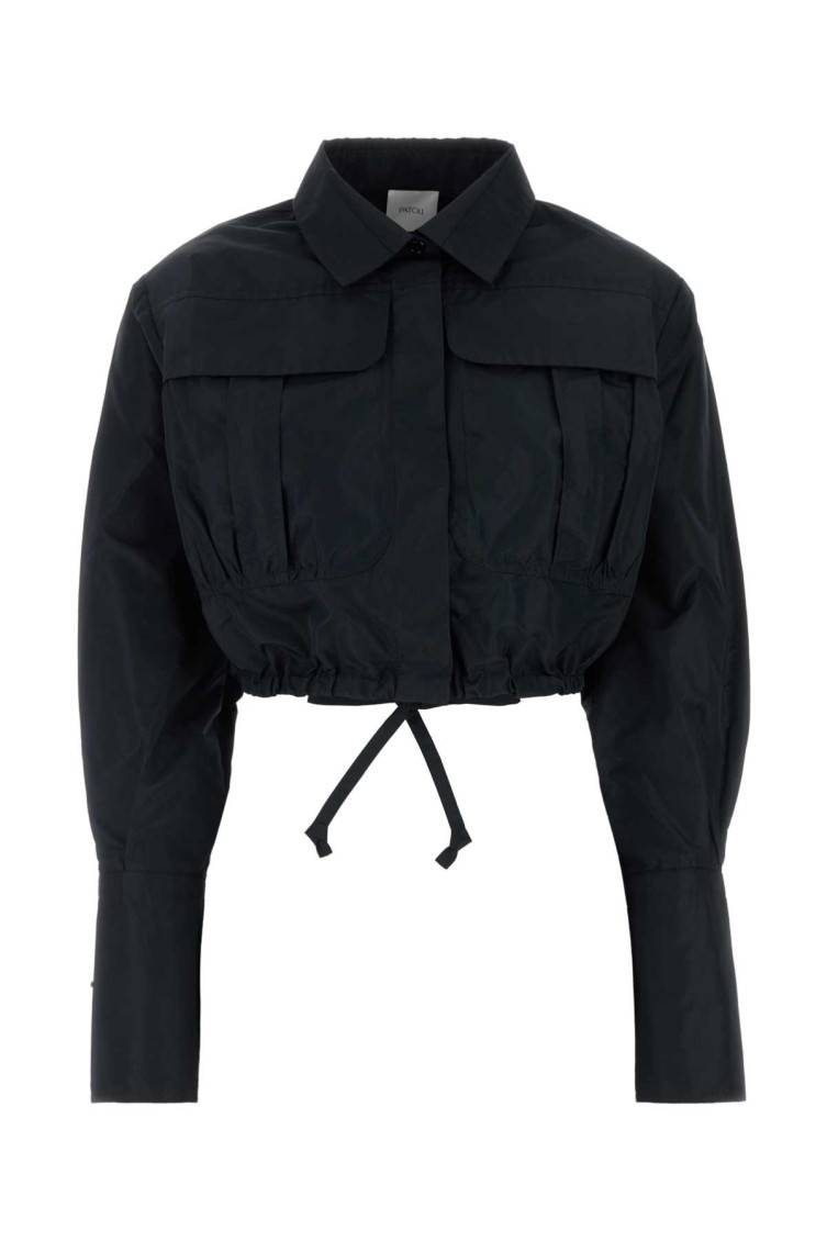 Cropped faille shirt - Blue