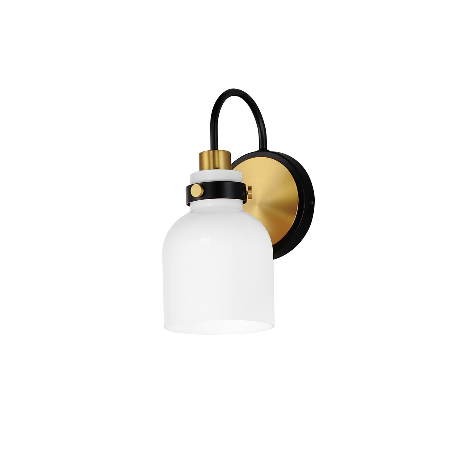 Satin Brass One Light Wall Sconce from the Milk Collection