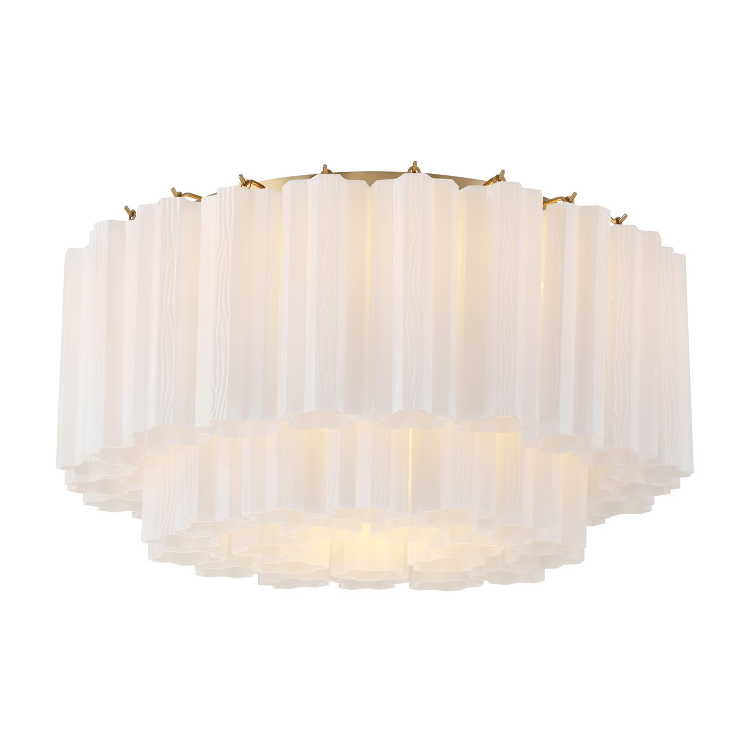 Aged Brass Flush Mount from the Addis Collection