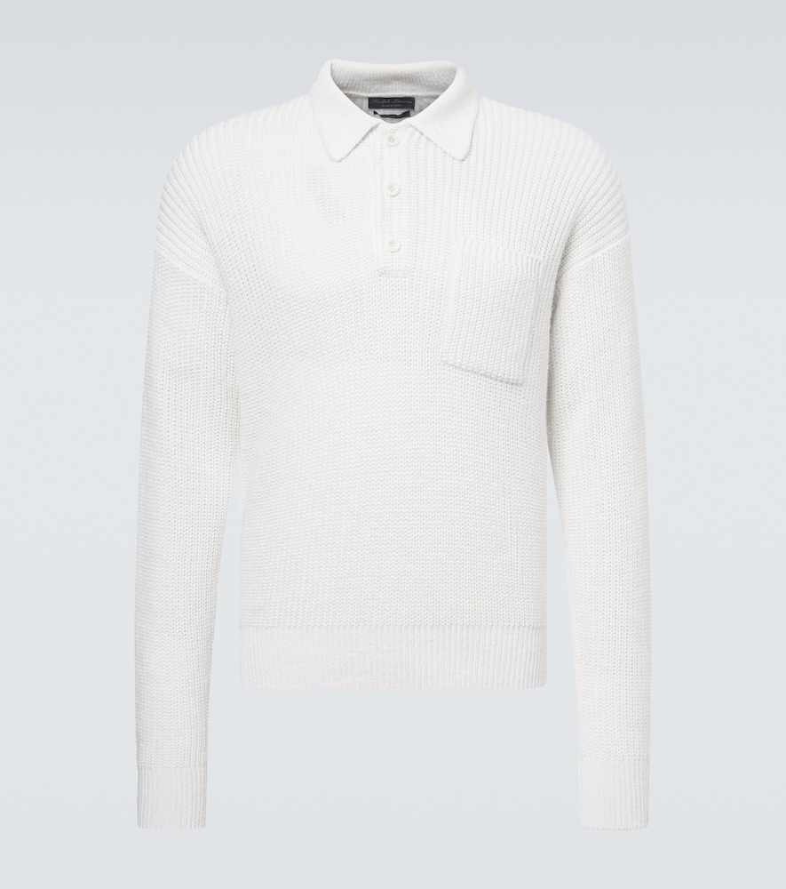 Silk and linen polo sweater
