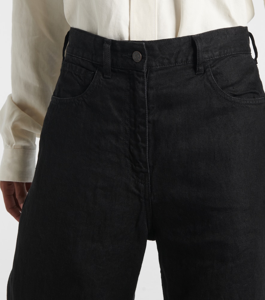 The Row Tarley linen straight jeans
