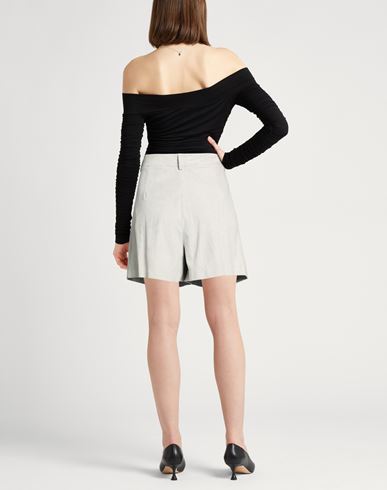 Woman Shorts & Bermuda Shorts Grey Size 4 Leather