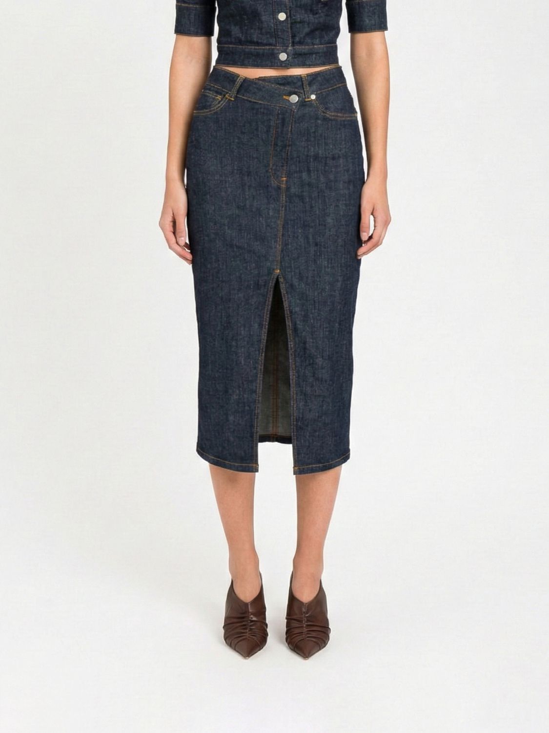 Skirt Woman color Denim