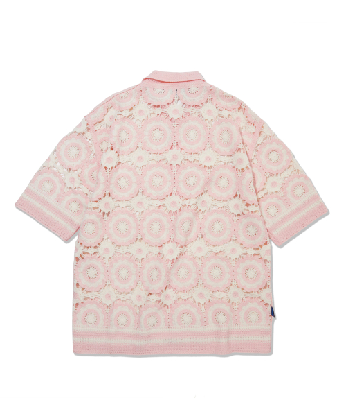 Ripley Crochet Knit Half Shirt Pink_FS2NJ70U