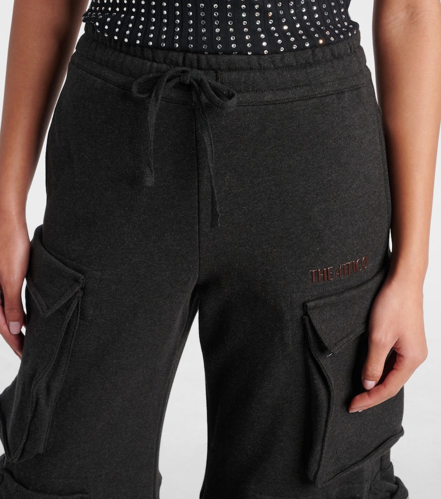 Cotton fleece cargo pants