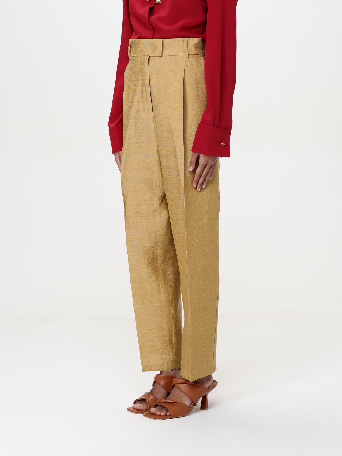 Pants MAX MARA Woman color Gold