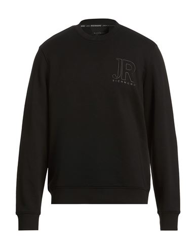 Man Sweatshirt Black Size M Cotton, Polyester