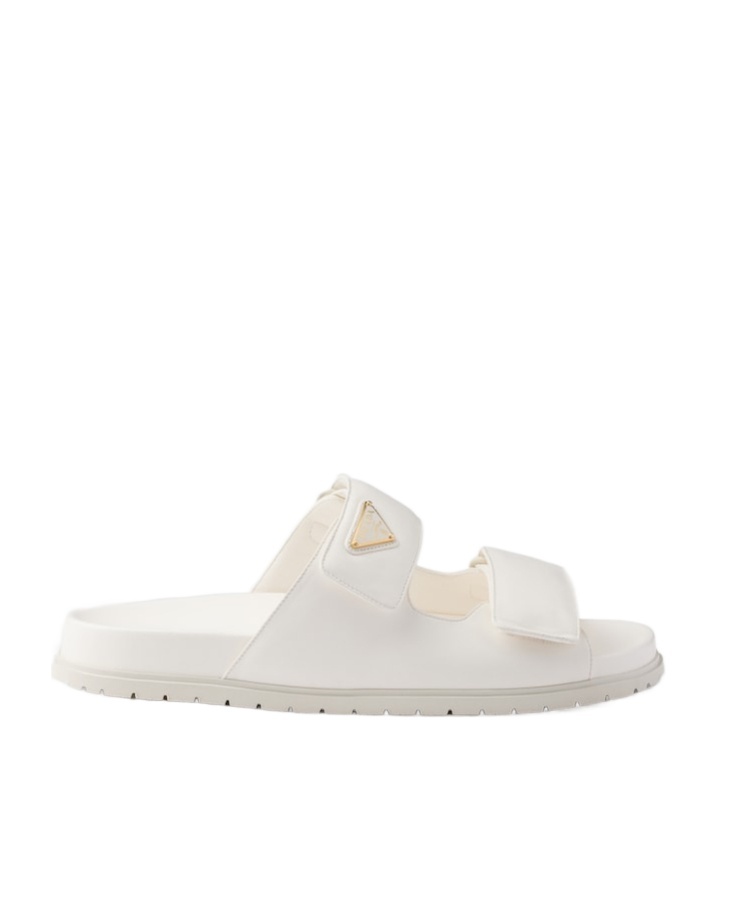 Nappa leather slides