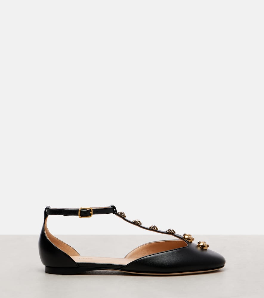 Chloé Celeste embellished leather flats