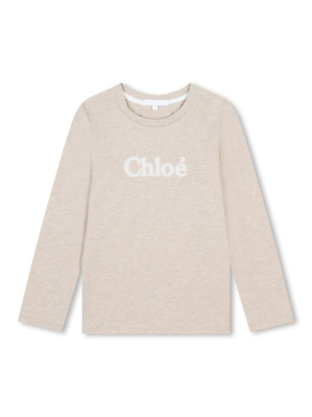Slogan-print cotton long-sleeve T-shirt - Neutrals