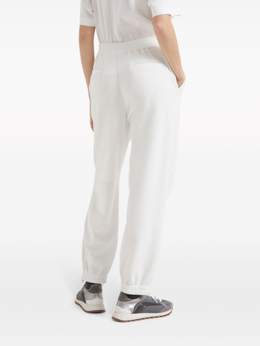 Mid-rise track trousers - White
