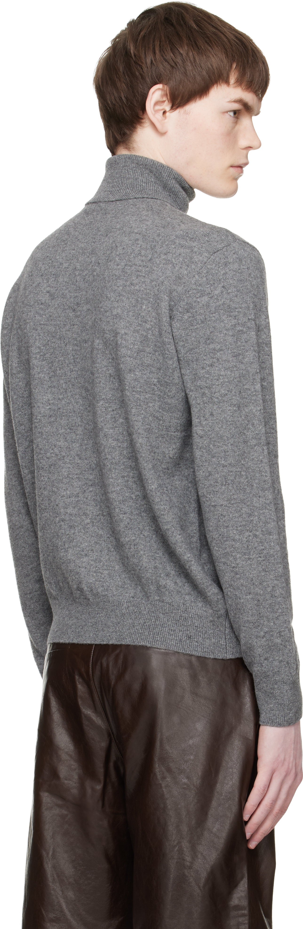 Gray Knit Turtleneck