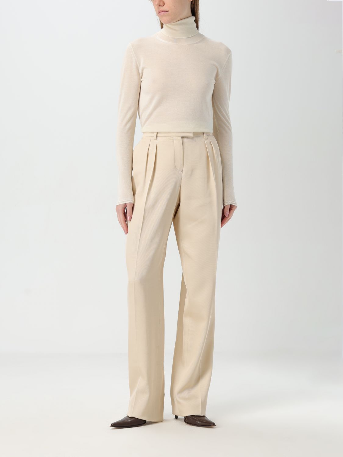 Pleated trousers - Brown