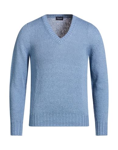 Man Sweater Azure Size 44 Cotton