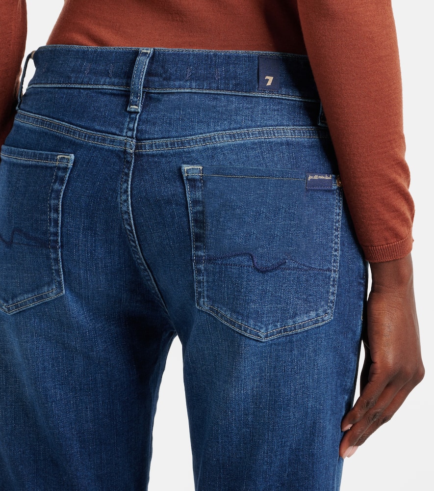 Mid-rise cropped skinny jeans