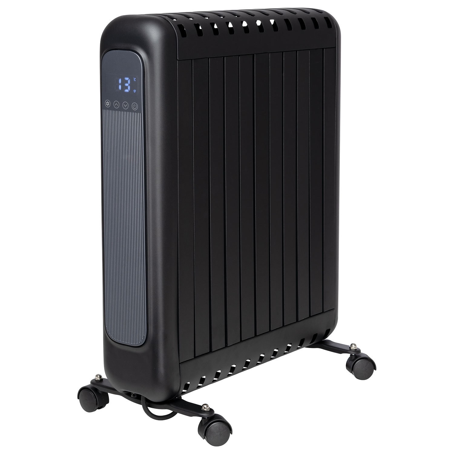 ElectriQ 2400W Smart WiFi Portable Panel Heater with Thermostat Timer & Remote - Black
