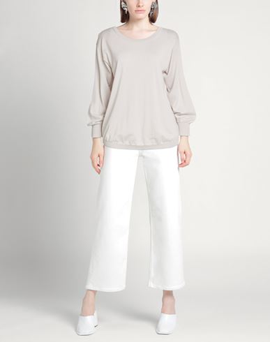 Woman Sweater Light grey Size 12 Wool, Silk, Cashmere