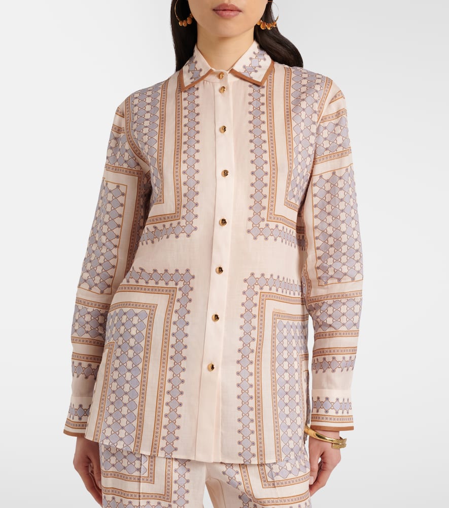 Printed ramie shirt