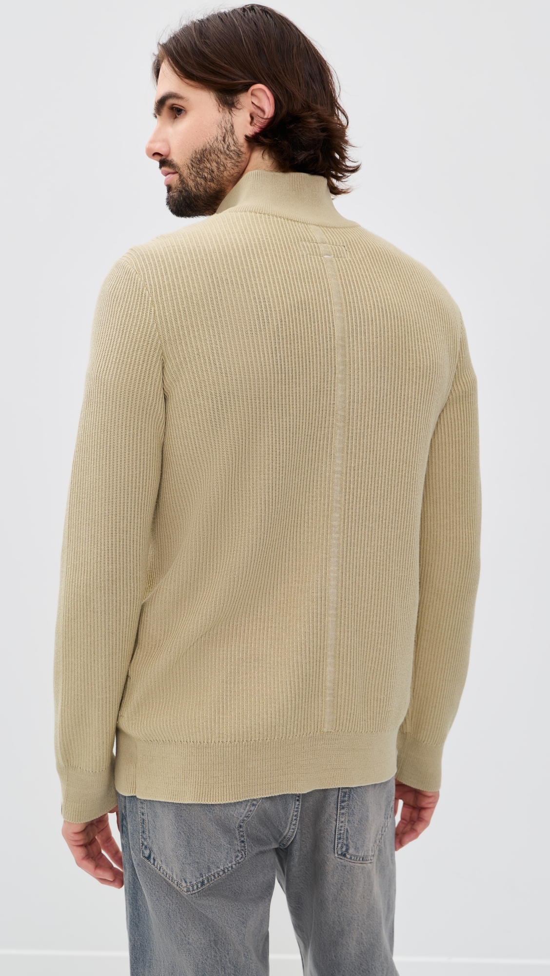 Caden Washed Quarter Zip Pullover Taupe