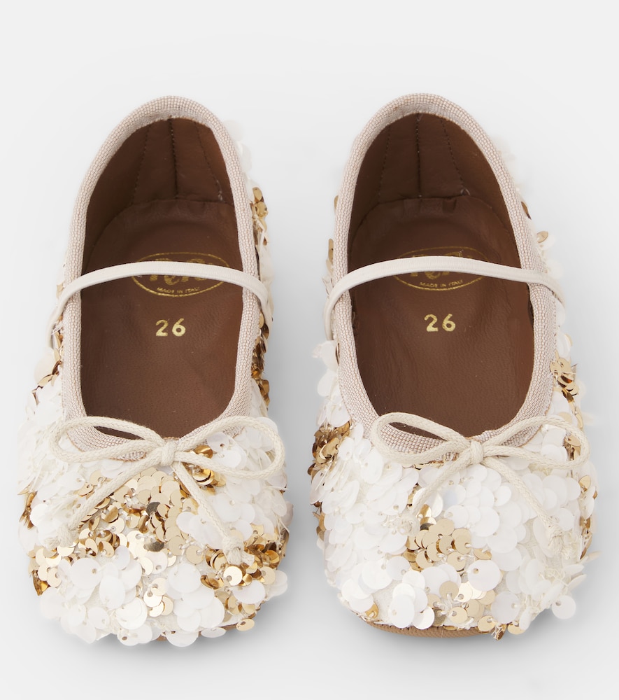 PèPè Sequined ballet flats