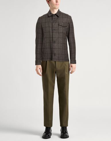 Man Shirt Taupe Size 40 Wool, Cashmere