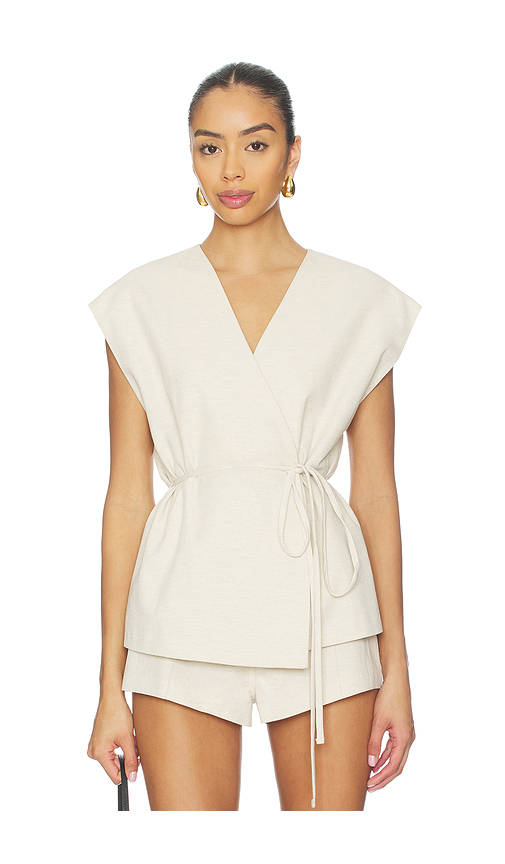 EAVES Orsino Vest Top in Cream. L. Also in M, S, XL